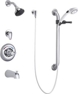 Single Handle Single Function Bathtub & Shower Faucet in Polished Chrome Trim Only