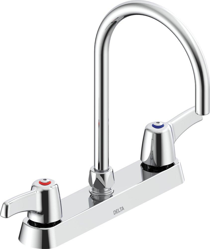 Delta Faucet Chrome Two Handle Centerset Kitchen Faucet 