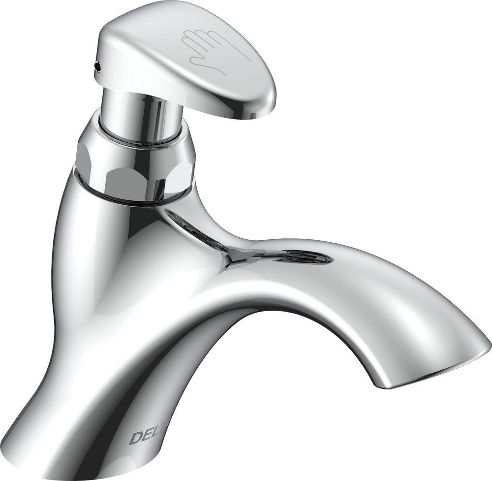 Delta Faucet Chrome Single Handle Lever Deck Mount Service Faucet 