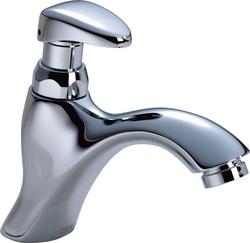 Single Handle Lever Deck Mount Service Faucet in Chrome