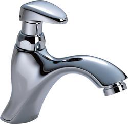Single Handle Lever Deck Mount Service Faucet in Chrome