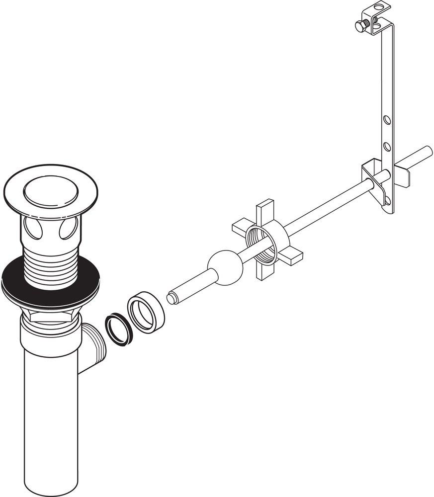 Delta Faucet Chrome Lavatory Drain Assembly 
