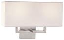 2-Light Xenon Wall Sconce in Brushed Nickel