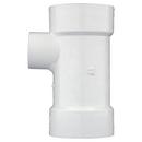 White PVC DWV Sanitary Tee with 2 