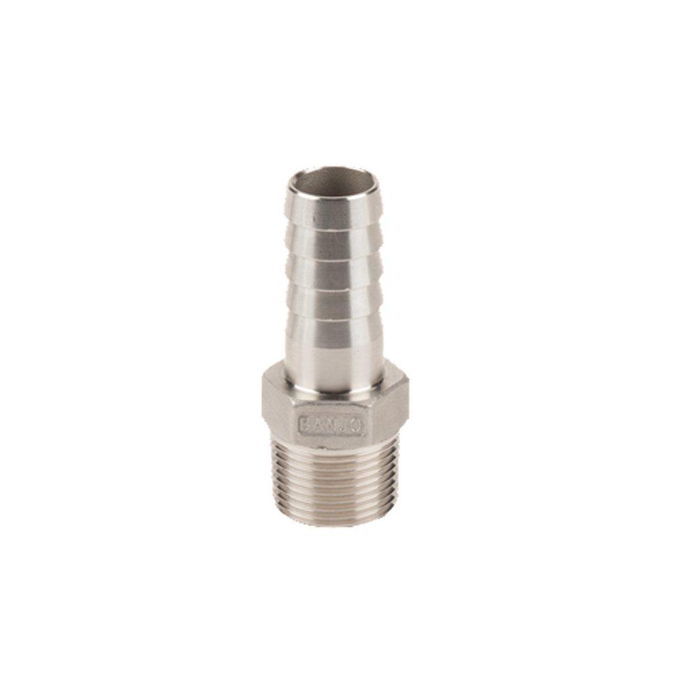 Banjo MNPT x Barbed 316 Stainless Steel Adapter 