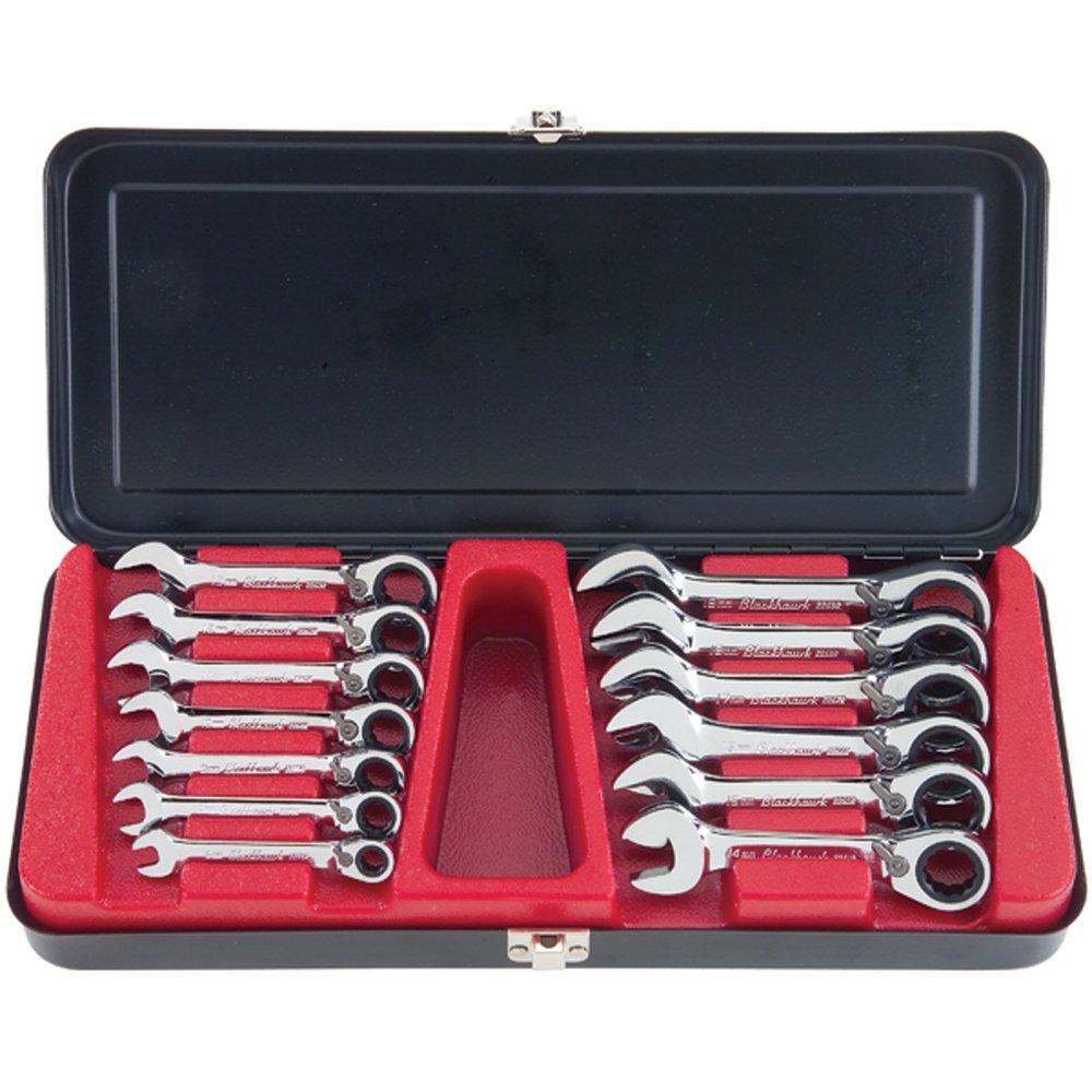 Blackhawk Hand Tools 13Piece Reversible Ratcheting Combination Wrench