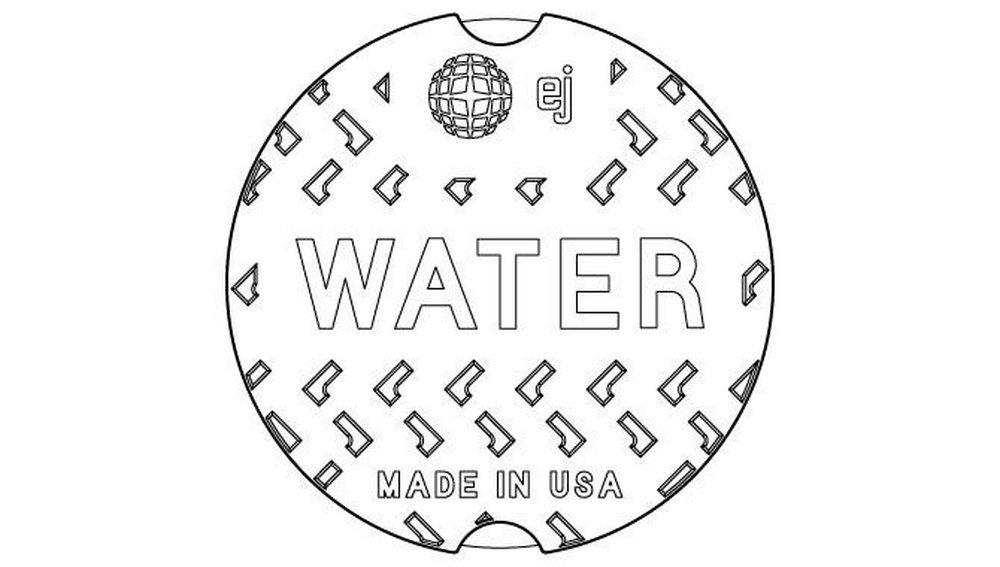 EJ Black 5-1/4 x 3-1/2 in. Water Valve Box Lid 