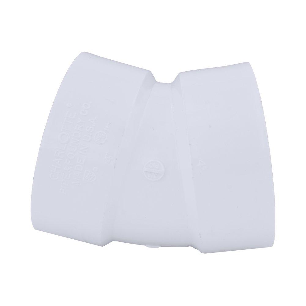 White PVC DWV 22-1/2&deg; Elbow 