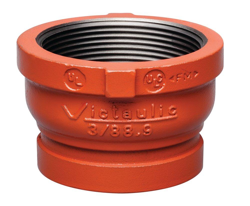 Victaulic Orange 2-3/4 in. Grooved x FIPT 1000 psi Painted Ductile Iron Adapter 
