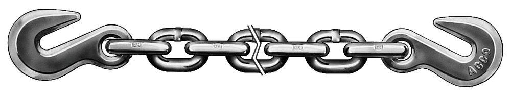 Lift-All&reg; Black 3/8 in. Steel Chain with Grab Hook 