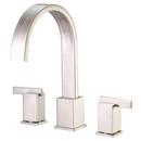 Gerber Plumbing Brushed Nickel 3-Hole Roman Tub Faucet with Double Lever Handle Brass Deckmount 