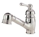 2.5 gpm Single Lever Handle Deckmount Kitchen Sink Faucet Swivel Spout Connection in Polished Nickel