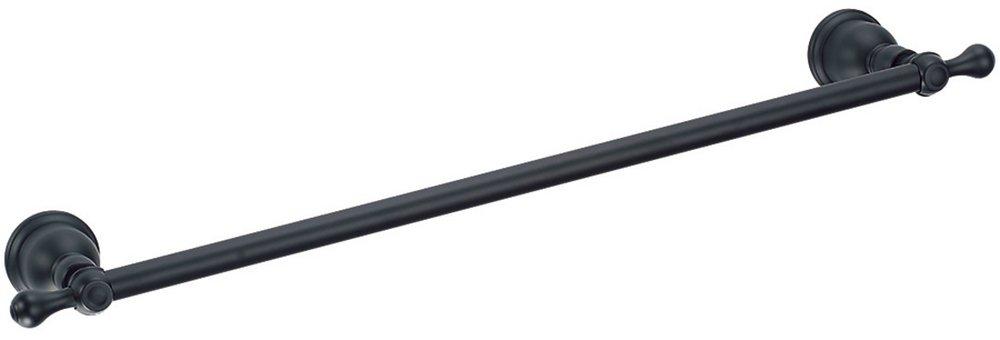 Gerber Plumbing Satin Black 18 x 3-17/50 x 2-69/100 in. Towel Bar 