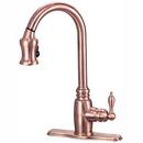 Gerber Plumbing Antique Copper 2.5 gpm Deckmount Kitchen Sink Faucet Pull-Down Spout 1/2 in. NPSM Connection with Single Lever Handle 