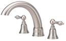 3-Hole Roman Tub Faucet Trim Kit with Double Lever Handle in Brushed Nickel