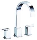 Gerber Plumbing Chrome 3-Hole Roman Tub Faucet with Double Lever Handle Brass Deckmount 