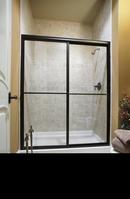 68 in. Tub and Shower Door with Obscure Glass in Silver