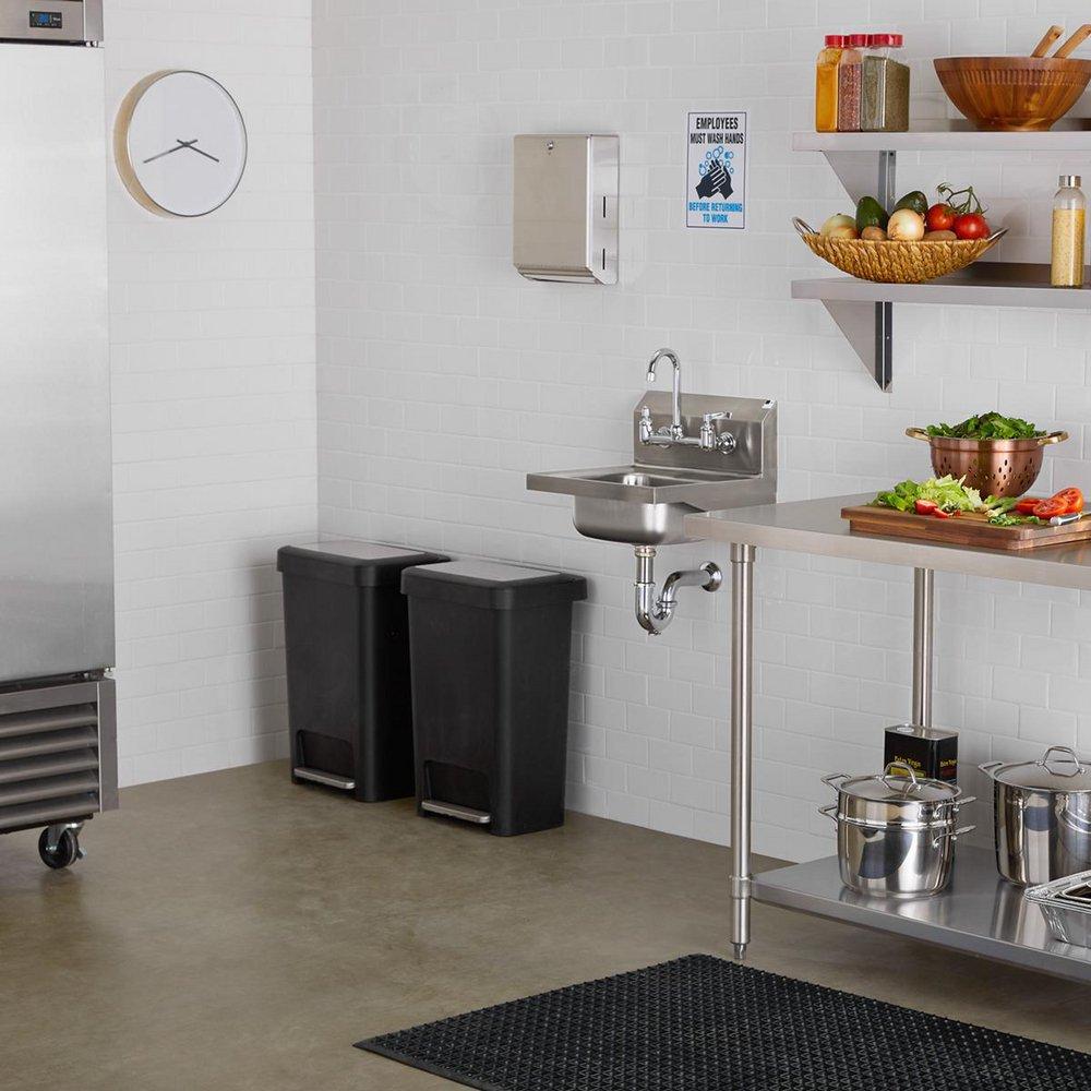 Elkay Buffed Satin 17 x 16 in. Stainless Steel complete Hand Wash Sink 