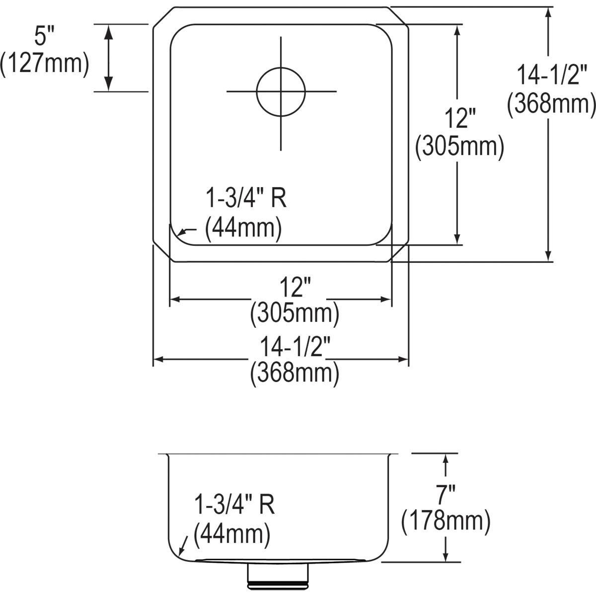 Dayton Satin 25 x 21-1/4 in. Stainless Steel Single Bowl Drop-in Kitchen Sink in Satin 