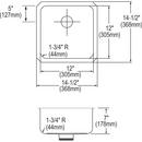 Dayton Satin 25 x 21-1/4 in. Stainless Steel Single Bowl Drop-in Kitchen Sink in Satin 