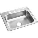 25 x 21-1/4 in. 4 Hole Stainless Steel Single Bowl Drop-in Kitchen Sink in Satin