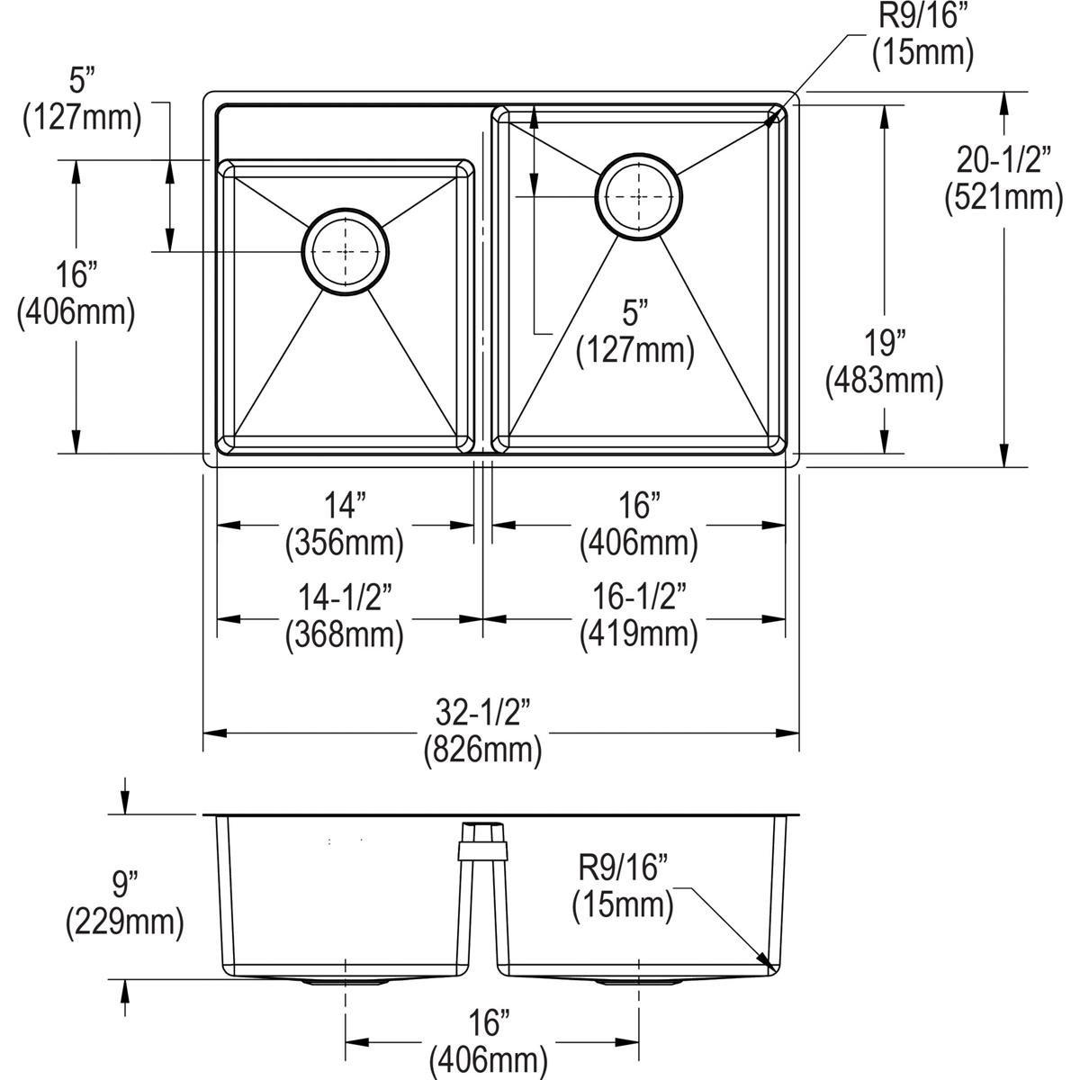 Dayton Satin 25 x 21-1/4 in. Stainless Steel Single Bowl Drop-in Kitchen Sink in Satin 