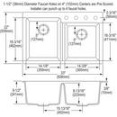 Dayton Satin 33 x 21-1/4 in. Stainless Steel Double Bowl Drop-in Kitchen Sink in Satin 