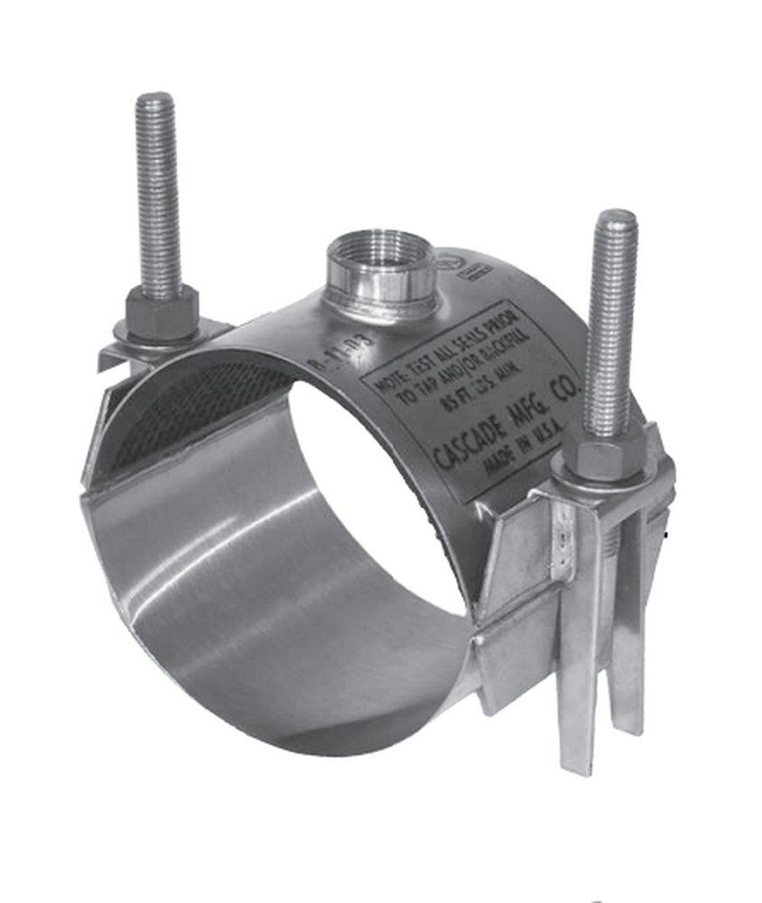 Cascade Waterworks 8 in. CC Stainless Steel Single Strap Saddle 