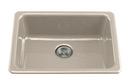 24-1/4 x 18-3/4 in. No Hole Cast Iron Single Bowl Dual Mount Kitchen Sink in Cane Sugar™