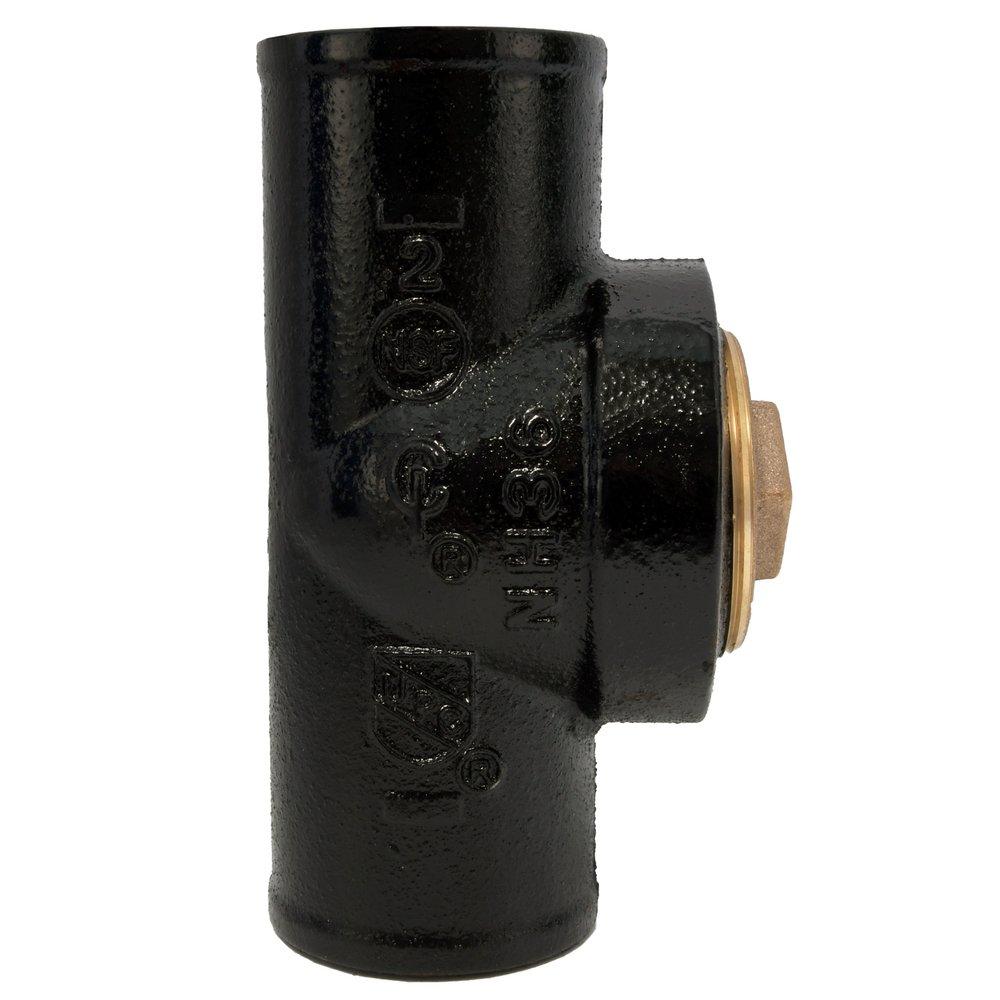 Black Spigot x FNPT Cast Iron Test Tee 