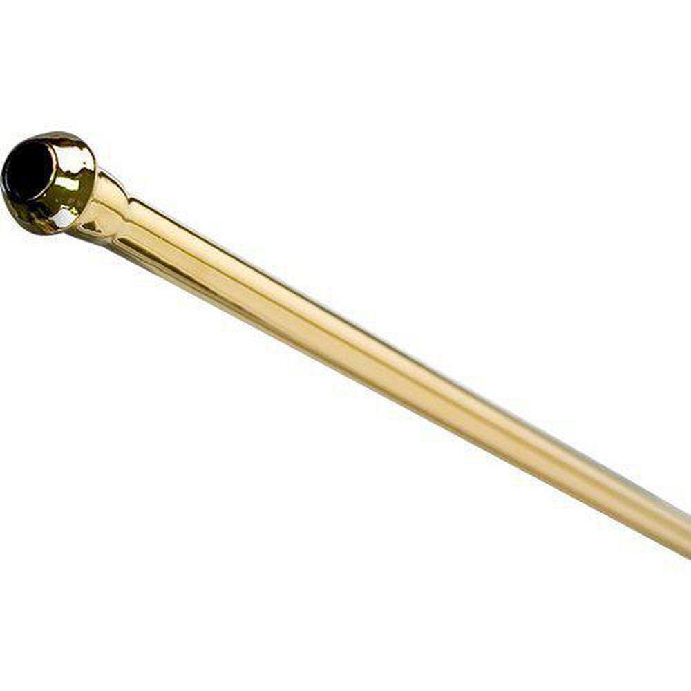 Signature Hardware Polished Brass 3/8 in. 20 in. Bullnose Water Supply Tube 