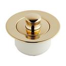Lift & Turn Drain with Adapter Sleeve in Polished Brass