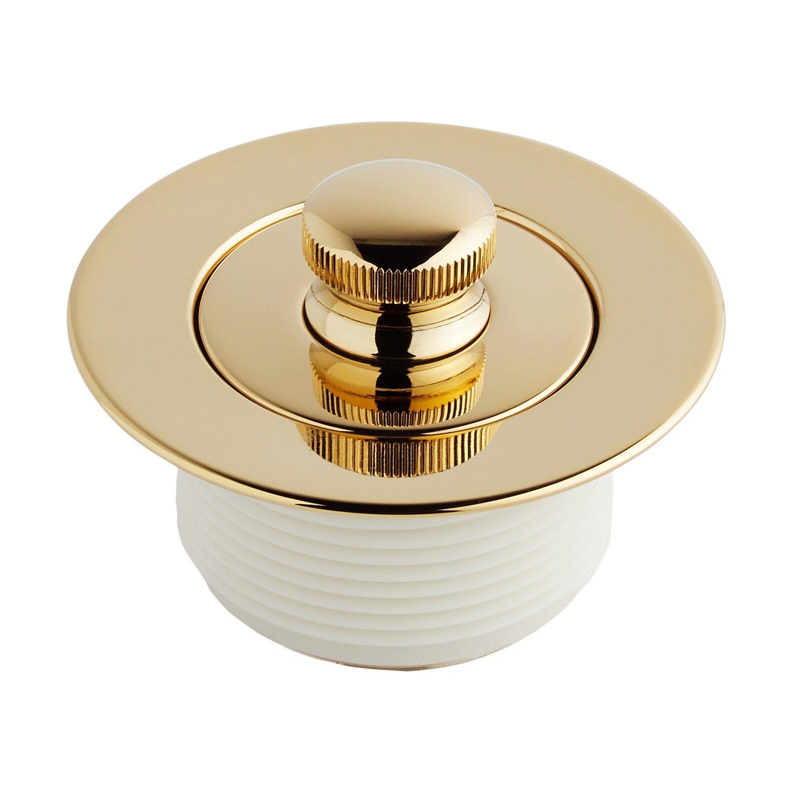 Signature Hardware Polished Brass Lift & Turn Drain 