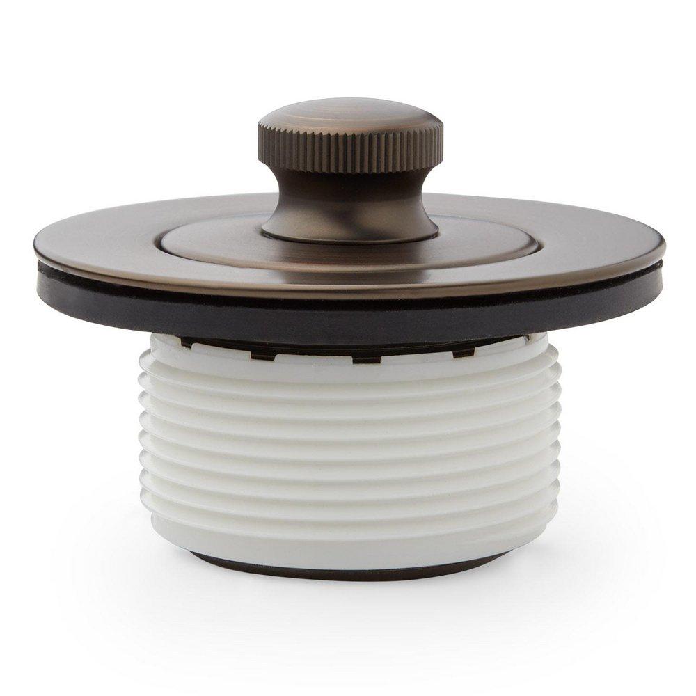 Signature Hardware Brushed Nickel Brass Lift & Turn Drain 