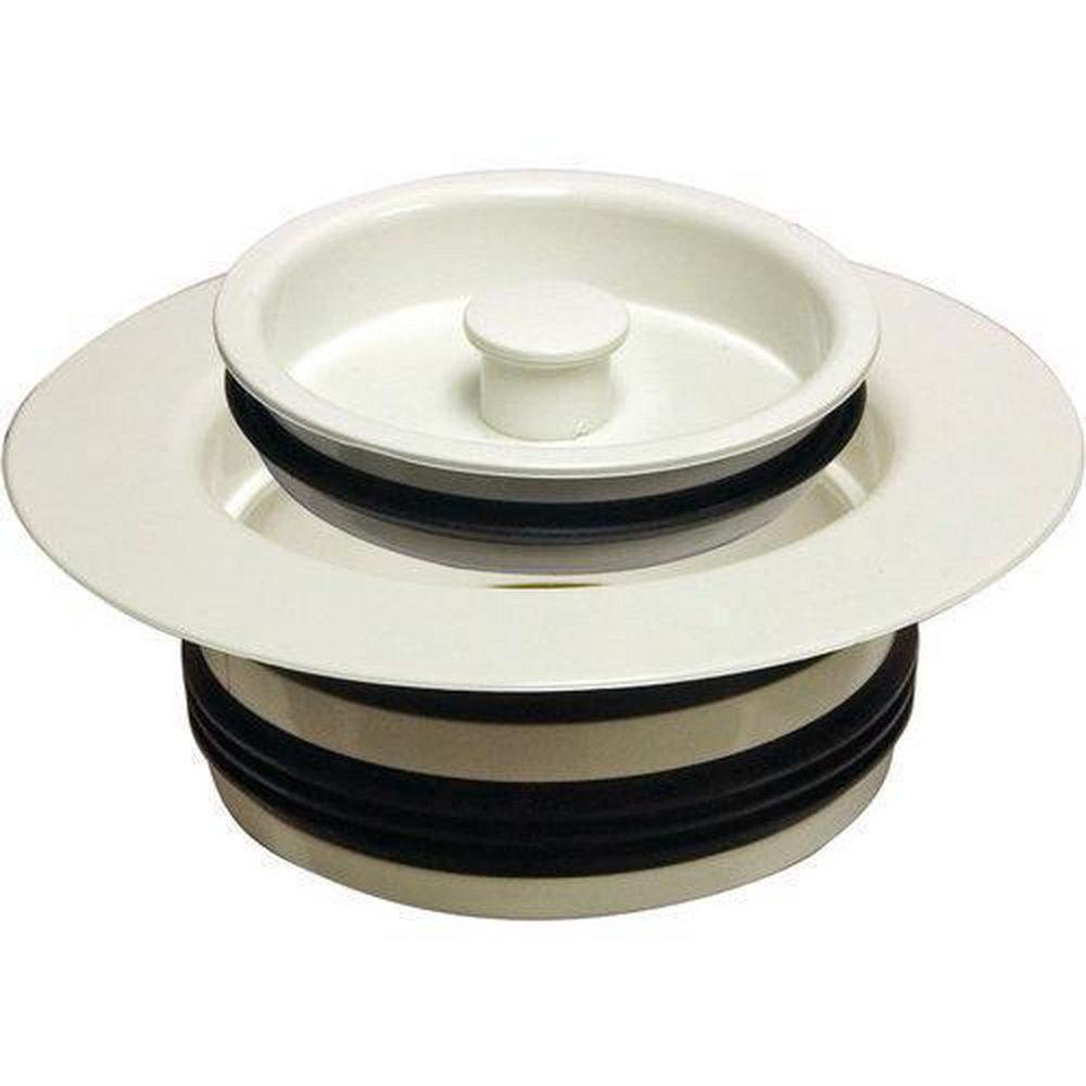 Monogram Brass&reg; White Plastic Disposer Flange & Stopper 