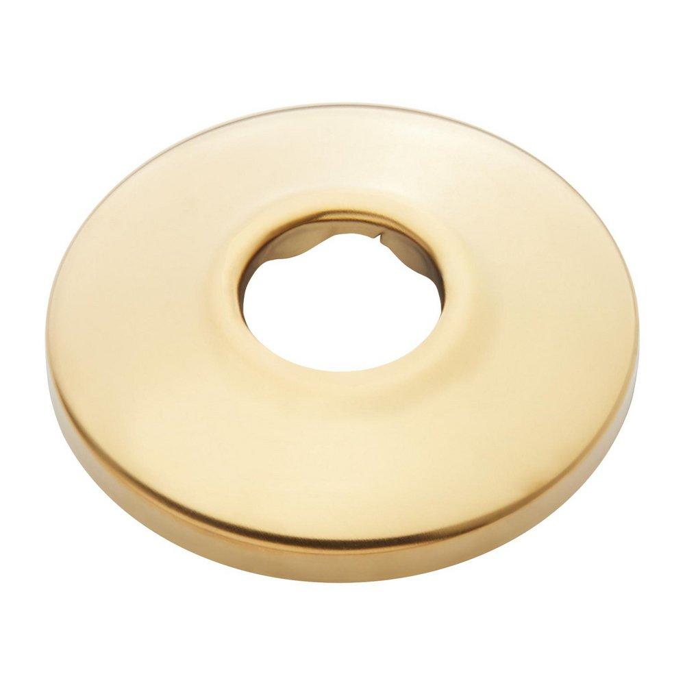 Signature Hardware Polished Brass 1/2 in. Stainless Steel Shallow Box Escutcheon 