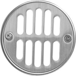 Round Tub and Shower Drain Cover in Brushed Nickel