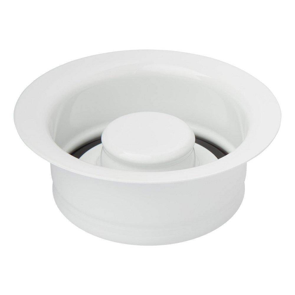Signature Hardware White Brass Disposer Flange & Stopper 