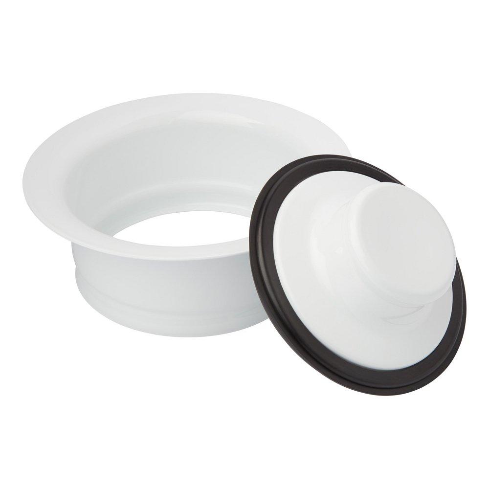 Signature Hardware White Brass Disposer Flange & Stopper 