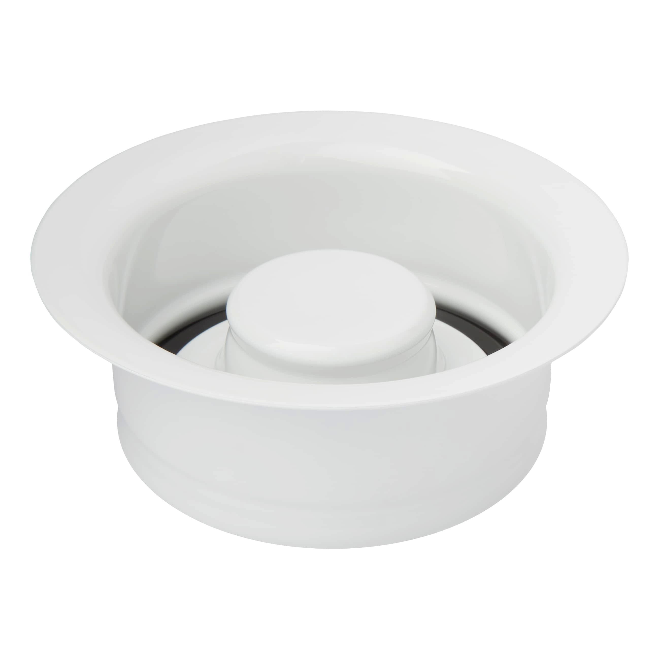 Signature Hardware White Brass Disposer Flange & Stopper 