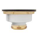 Signature Hardware White 3-1/2 in. Solid Brass Basket Strainer with Lift Stopper 