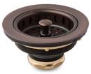 3 1/2 in. Brass Basket Strainer with Lift Stopper in Oil Rubbed Bronze