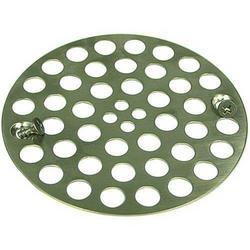 4 in. Shower Grid Strainer in Brushed Nickel