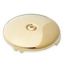 3-3/16 in. Solid Brass Overflow Plate with Single Screw in Polished Brass