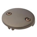 Signature Hardware Oil Rubbed Bronze 3-3/16 in. Solid Brass Overflow Plate with Two Screws 
