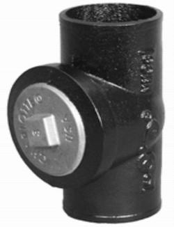 3 in. Spigot x FNPT Cast Iron Test Tee