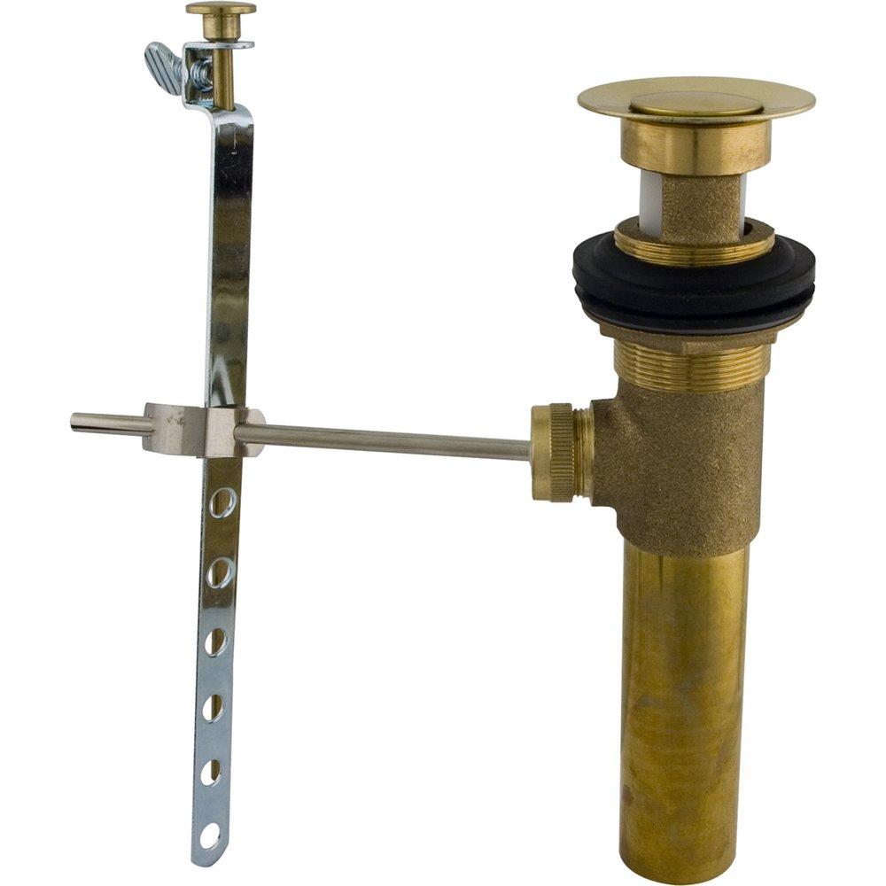 Signature Hardware PVD Polished Brass 2-1/4 x 8 in. Pop-Up Style Bathroom Sink Drain 
