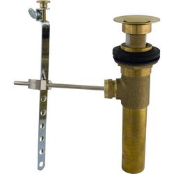 2-1/4 x 8 in. Pop-Up Style Bathroom Sink Drain in PVD Polished Brass