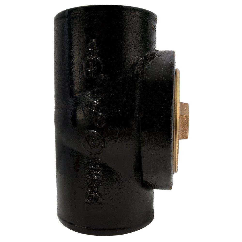 Black Spigot x FNPT Cast Iron Test Tee 