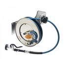 T&S Brass Stainless Steel 3/8 in. Hose Reel with Spray Valve in Stainless Steel with Blue 
